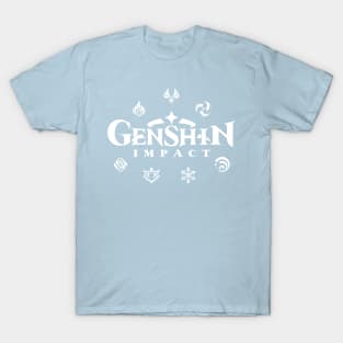 Genshin Impact Elements (White) T-Shirt